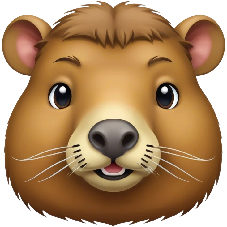 a capybara with a handlebar mustache emoji