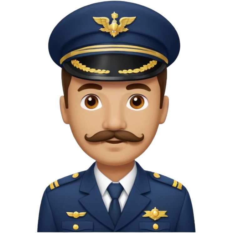 mustaches man in unfiorm emoji