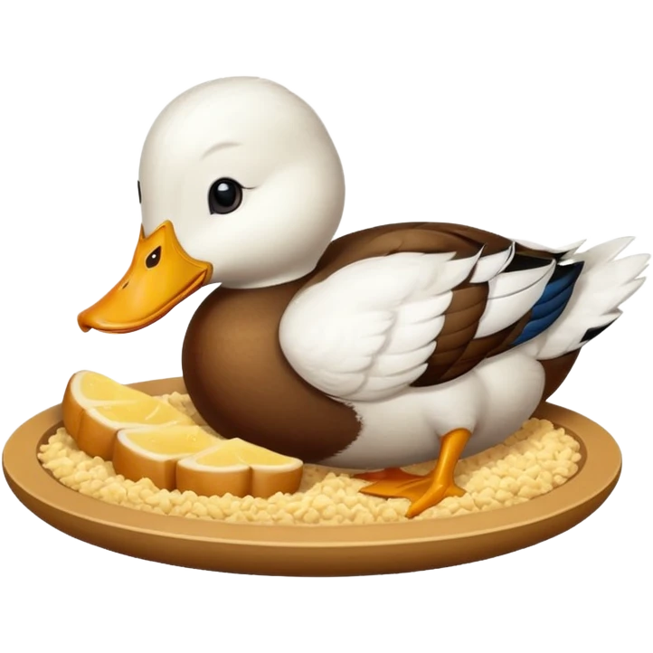 Duck eating food  emoji