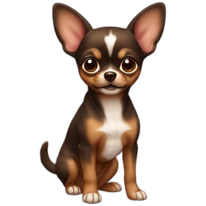 Chiuahua brown dark emoji