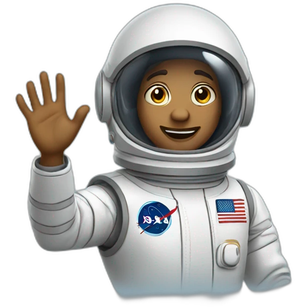Future astronaugh waving emoji