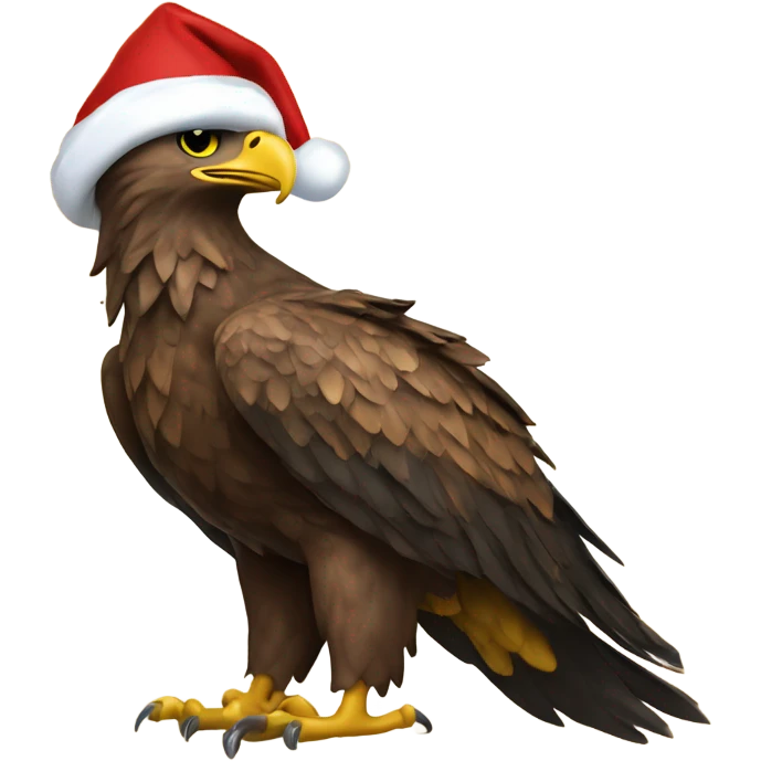 state university of new york mascot the golden eagle celebrating christmas emoji