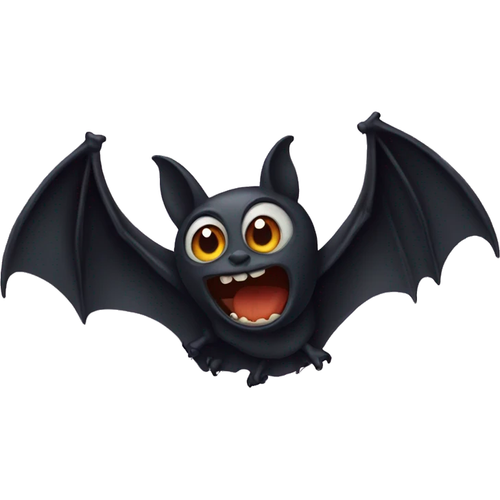 Halloween bat flying emoji
