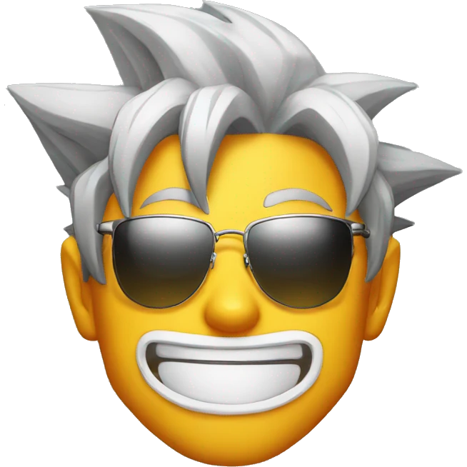 Goku using sun glasses emoji