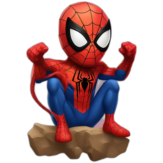 Spiderman cagando emoji