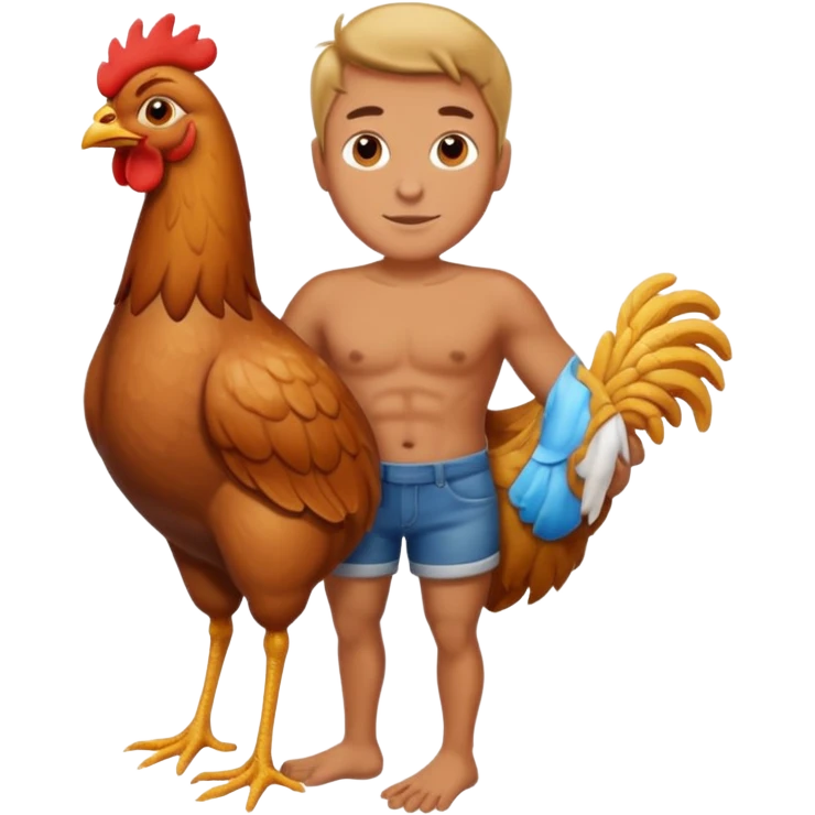 hombre con patas de pollo emoji