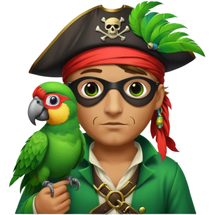 pirate and parrot emoji