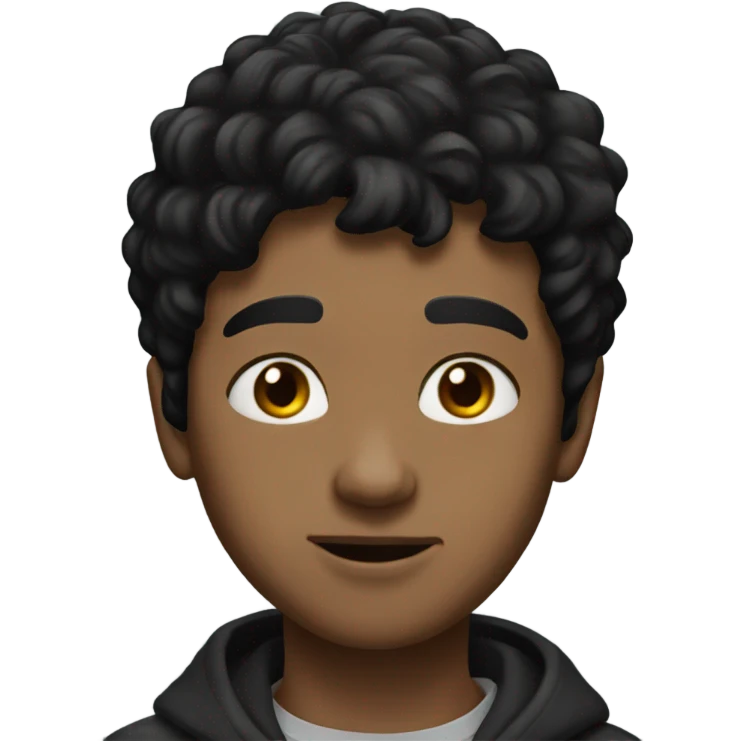 realistic meme of black haired boy emoji