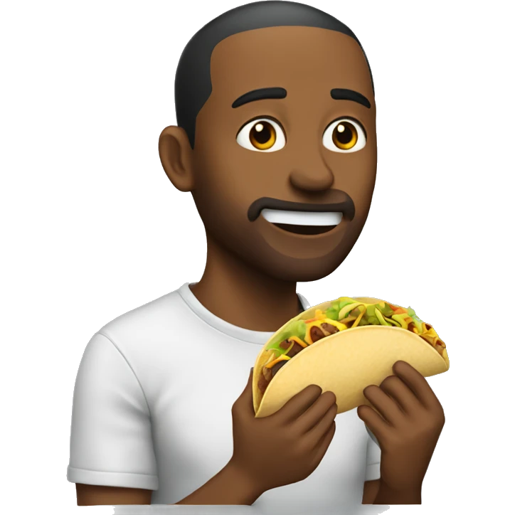 Me eating a taco emoji