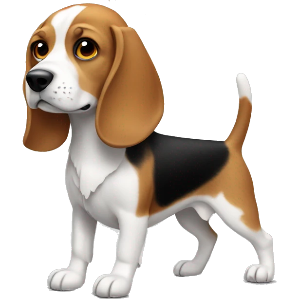 Beagle with turkey feathers emoji