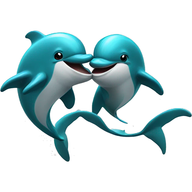 Dolphins making a heart  emoji