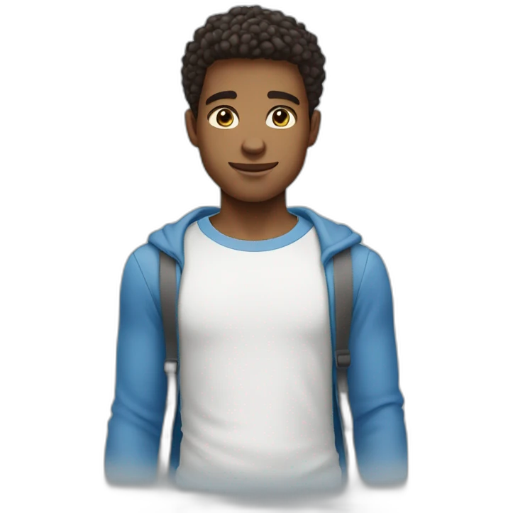 calm and confident young man bleue eyes  emoji