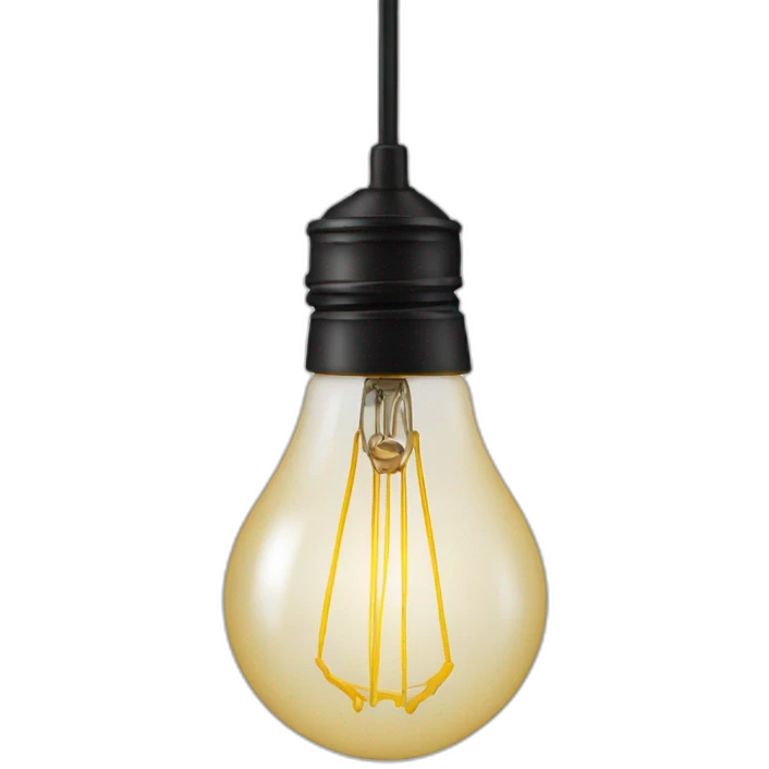 Hanging light bulb emoji
