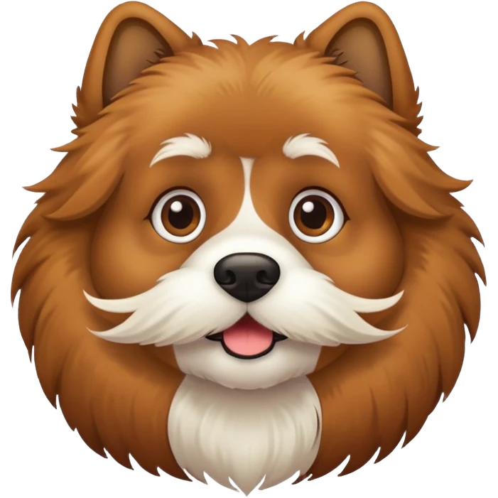 dog with a mustache emoji