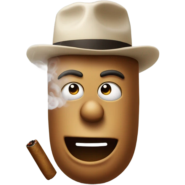 A cigar smoking a cigar emoji