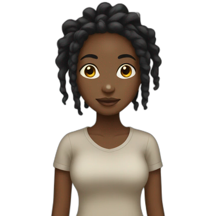 Black girl with locs emoji