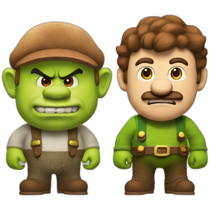 mario vs shrek emoji