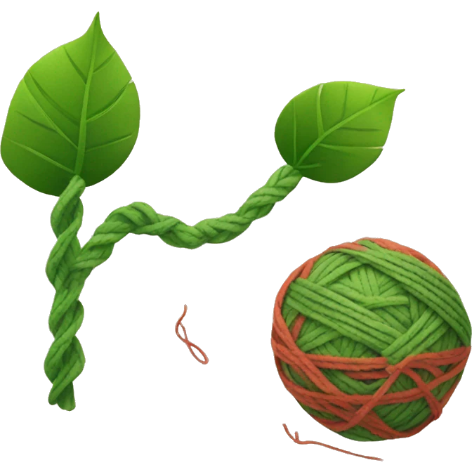 plant and yarn ball emoji