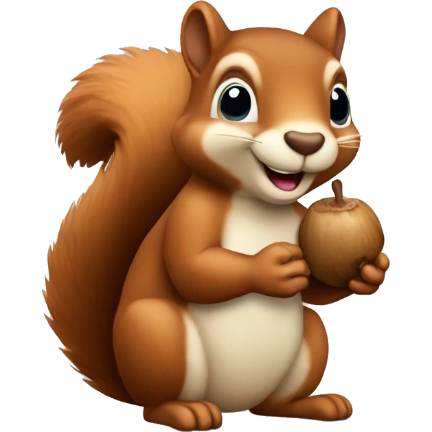 squirrel holding an acorn emoji
 emoji