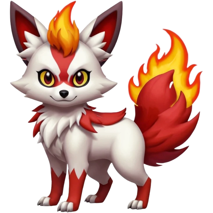 Lycanroc-Fennekin-Zangoose-Zorua-fusion emoji