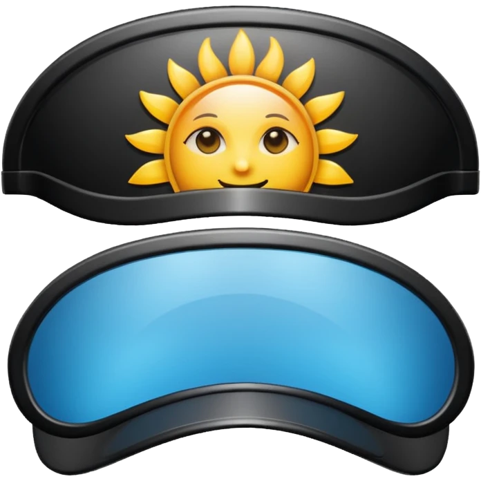 Sun Visors, black visor. emoji