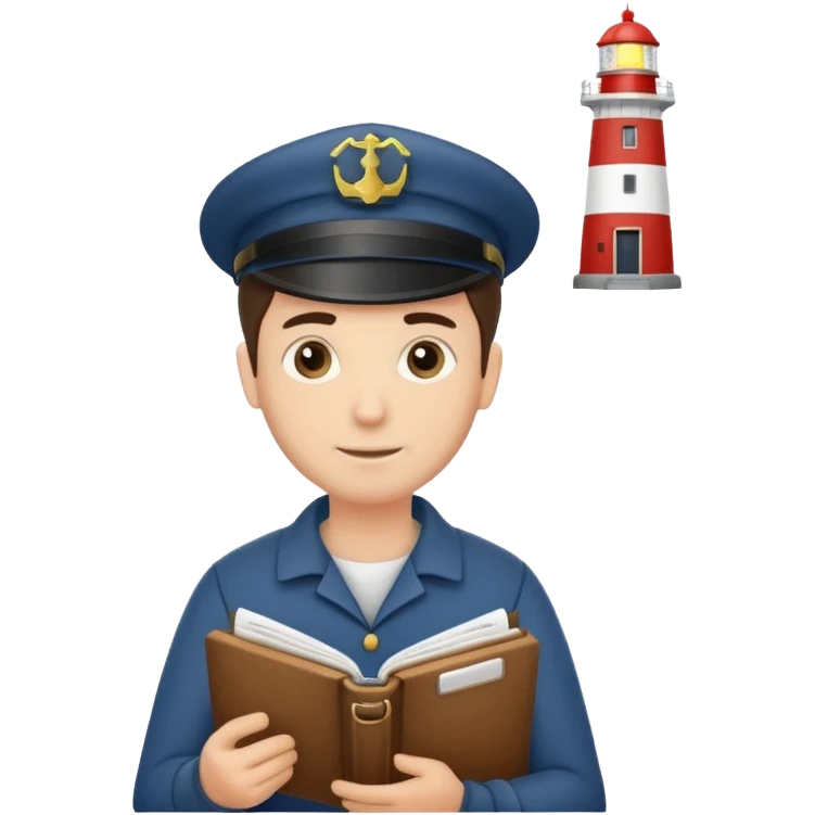 light house Keeper with Logbook emoji