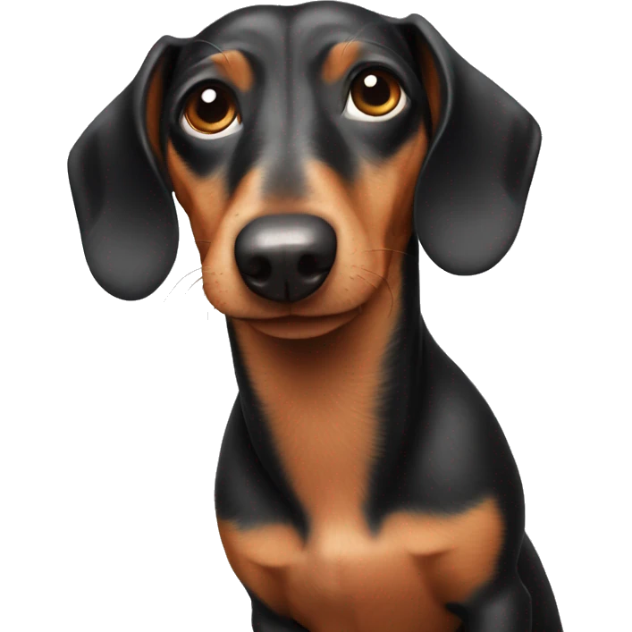 dachshund with a pig nose  emoji
