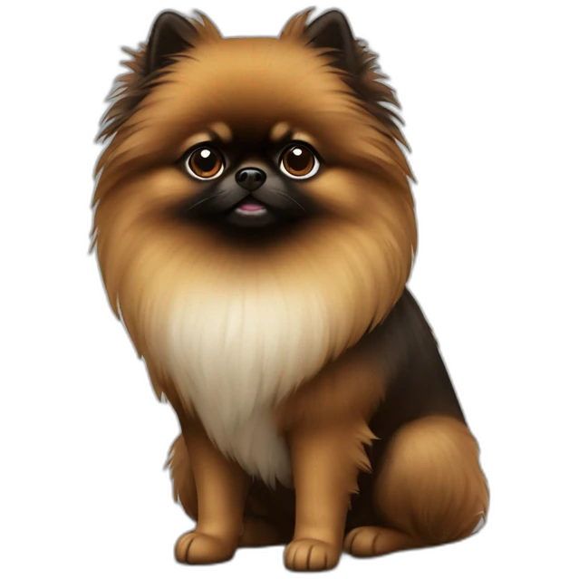Dark Pomerania sit emoji