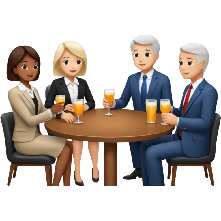 A large dense crowd of adults and seniors at an afterwork meeting emoji