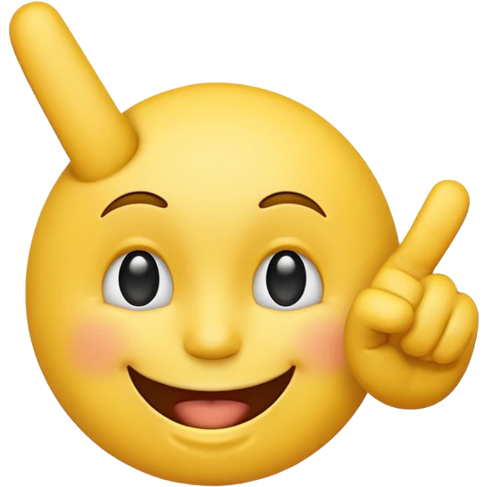 happy face emoji with a raised middle finger, clear expression, no text, simple background emoji
