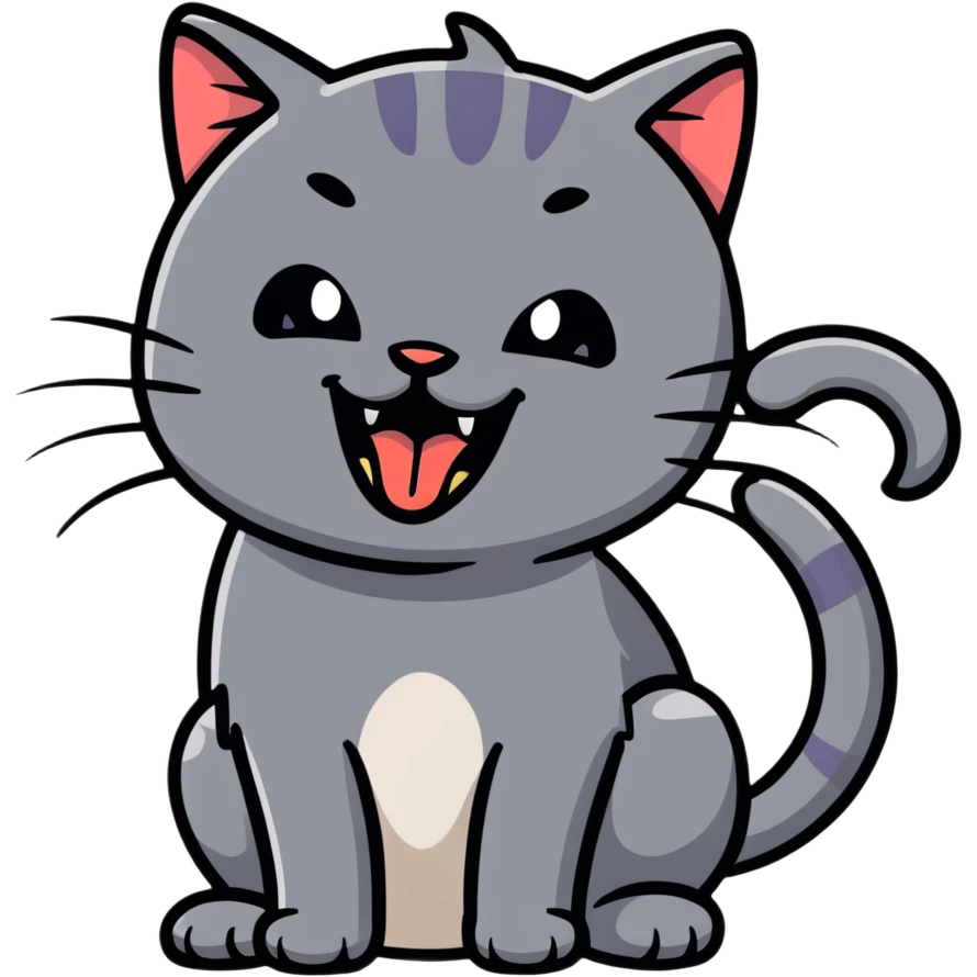 cat choking itself emoji