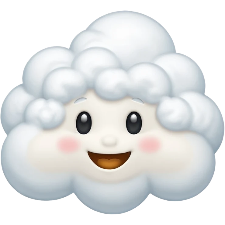 nube sin rostro pero feliz emoji