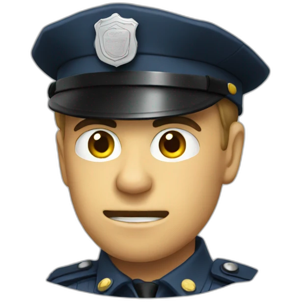A policeman stealing emoji