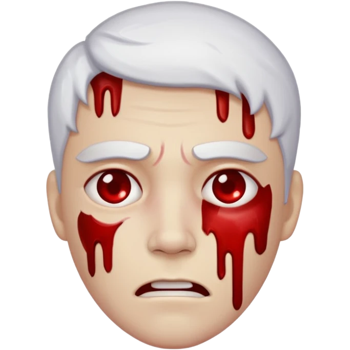 A pail white bloody character emoji
