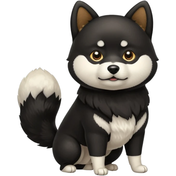 a black shiba inu emoji
