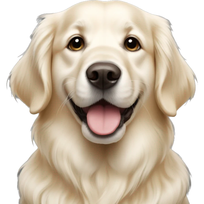 English cream golden retriever emoji