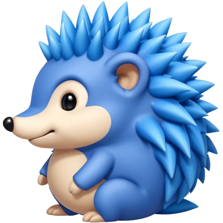 A blue hedgehog with 6 spines  emoji