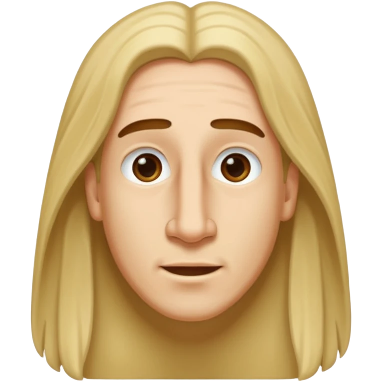 Make a emoji of a person with light skin with long nose hair that goes down like 2 inchis with long hair emoji