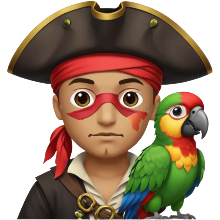 pirate and parrot emoji