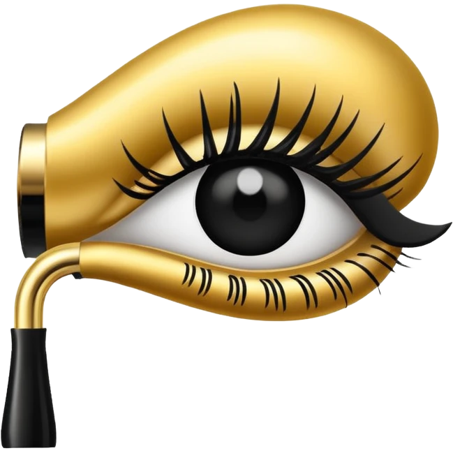 black and gold maskara emoji