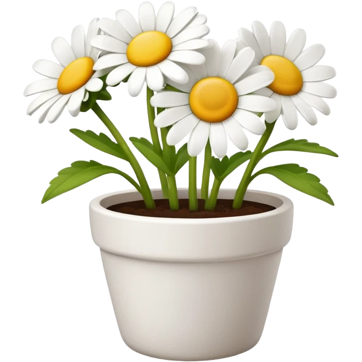 daisy flower pot emoji