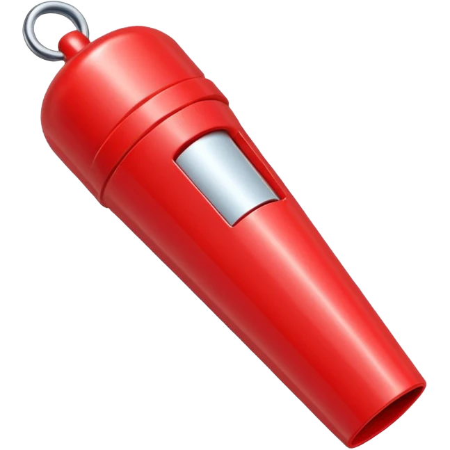 whistle in red emoji