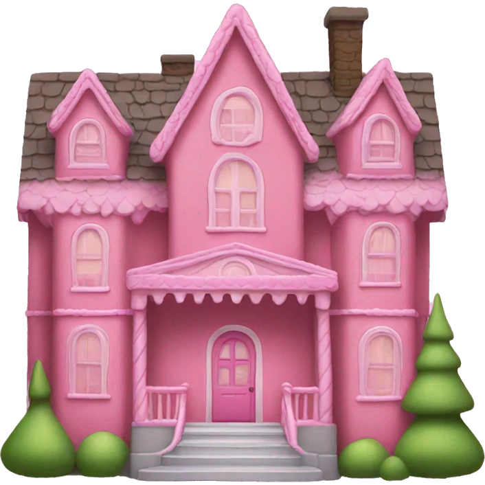 Pink Gingerbread mansion emoji