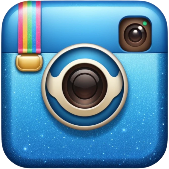 icon instagram glitter blue emoji