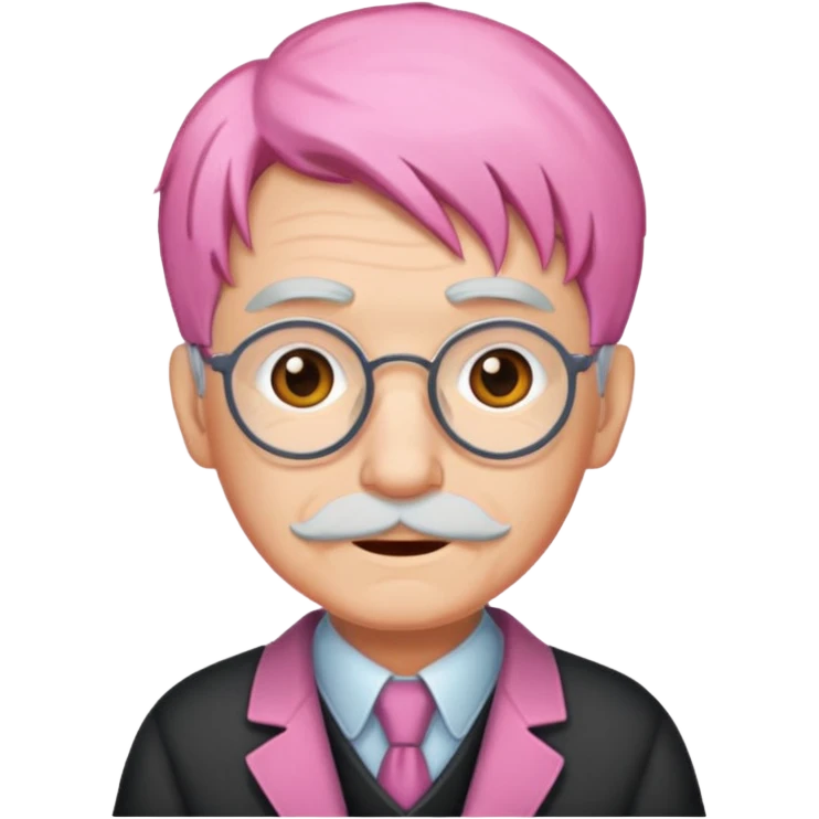 pink haired grandpa emoji