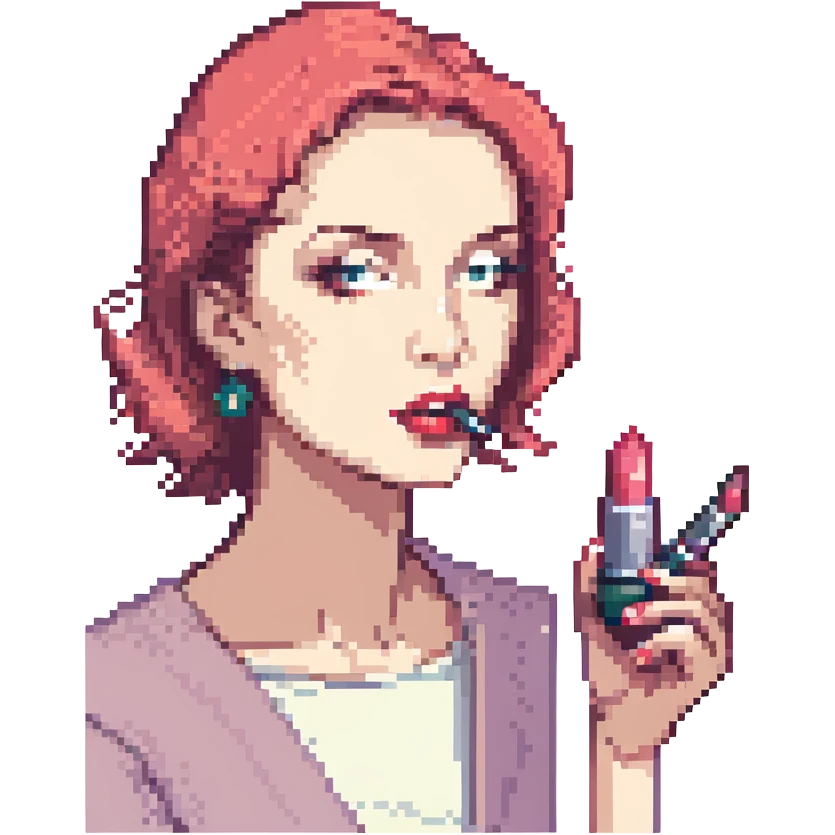 woman applying lipstick emoji