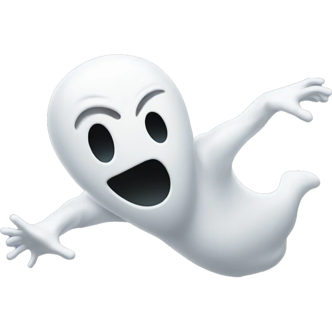 ghost doing a kick flip emoji
