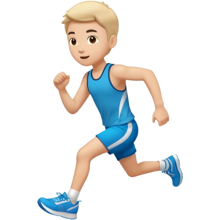 High resolution of ful body kid running  emoji