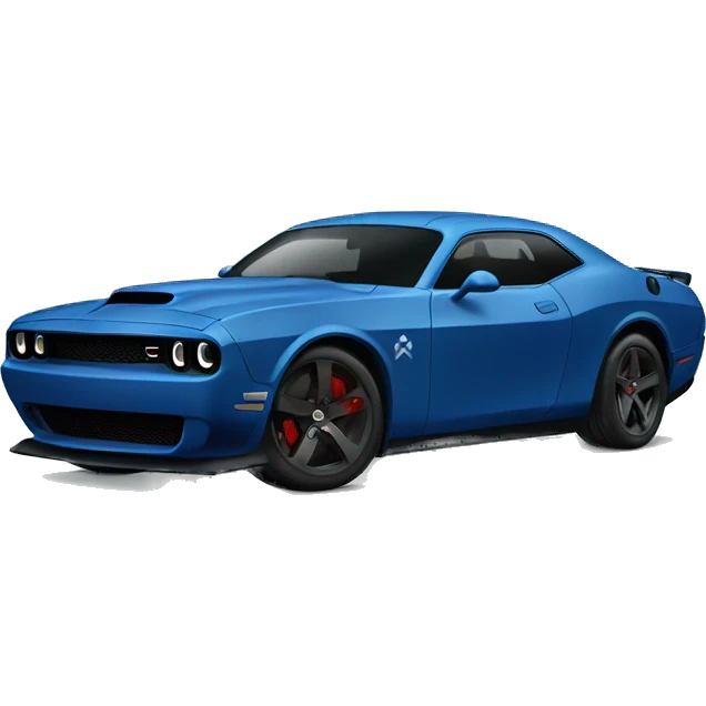 A hellcat looking car blue emoji