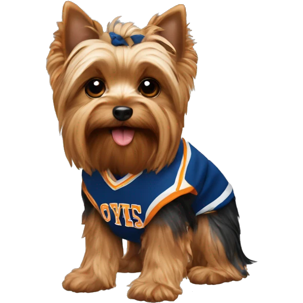 Yorkie in basketball uniform  emoji
